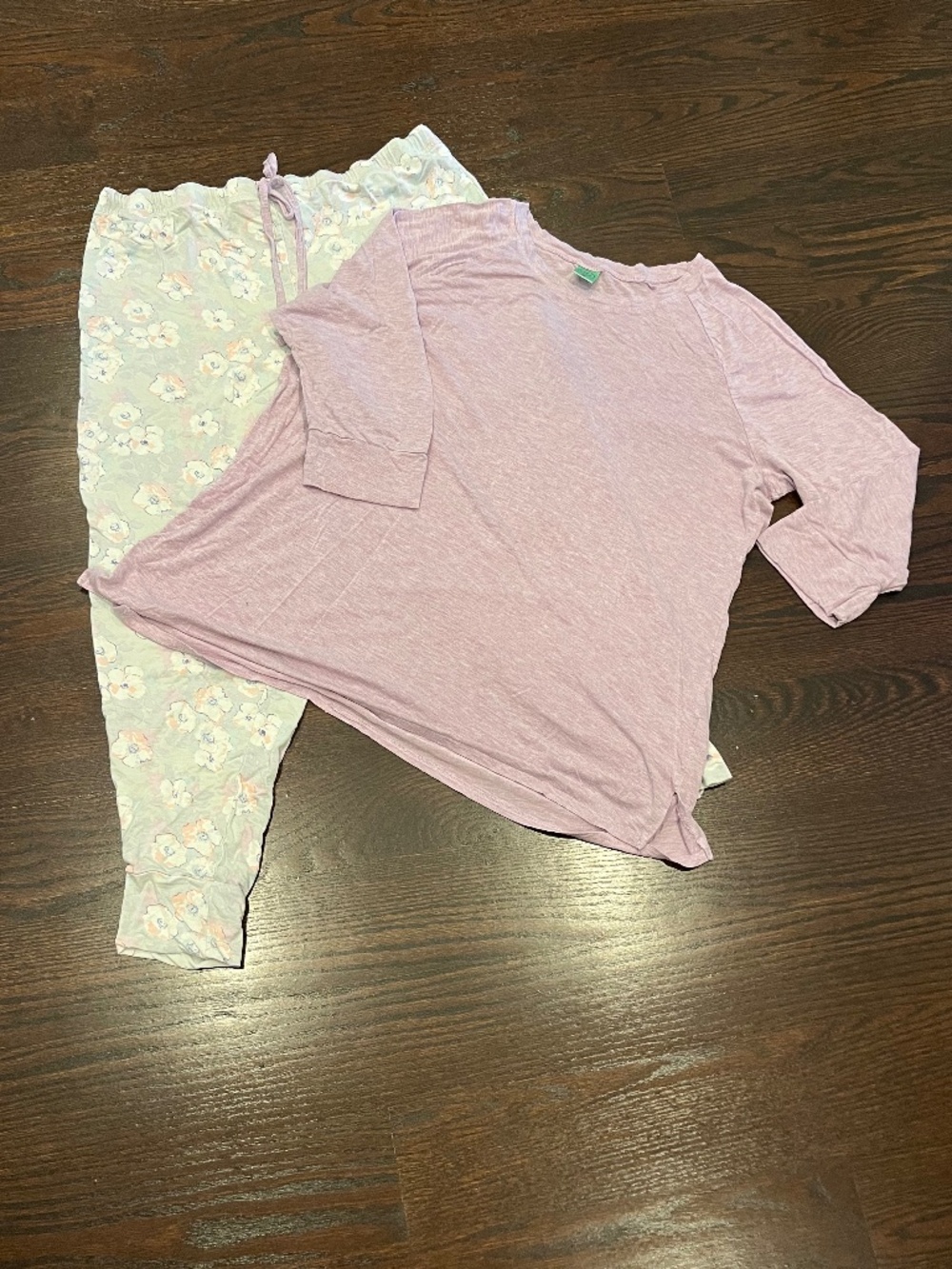 Honeydew 2-Piece Soft Lavender Floral Pajama Loungewear Set XL